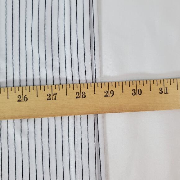 Jack Nicklaus Polo Shirt Men’s Large White Black Stripe Golf Shirt Golden Bear - Picture 7 of 8